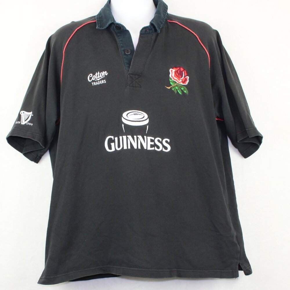 Vintage England UK Rose Guinness Official Rugby Jersey Mens X-Large